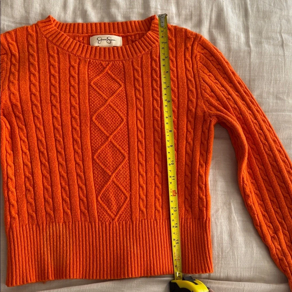 💜 2/$15💜 Jessica Simpson Orange Cable Knit Sweater